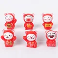 6pcs Red cats
