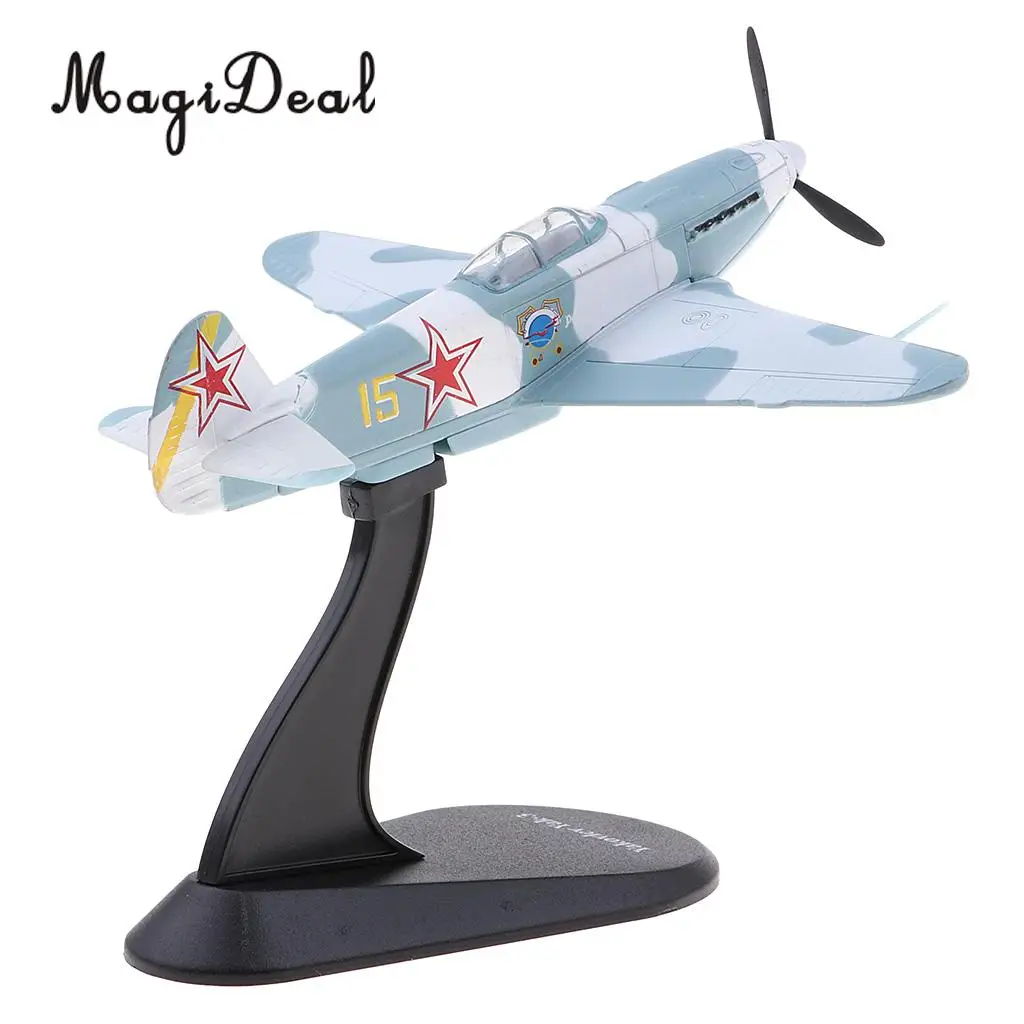Models 1/72 Yakovlev Yak-3 Soviet Fighter Diecast Model Aircrafts Plane Toy with Stand Gift
