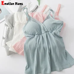Ropa de maternidad, Top de lactancia, camisola sin mangas, ropa de lactancia, camisola inalámbrica para mujeres embarazadas, camiseta sin mangas, chaleco de lactancia