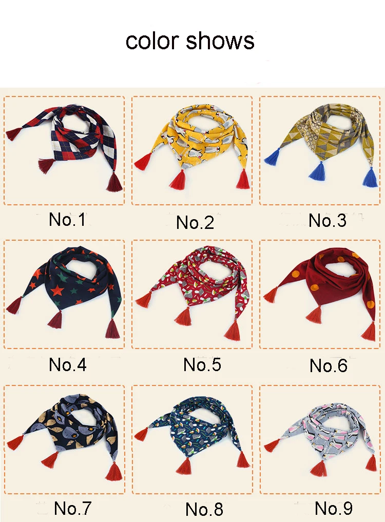 Babero triangular de algodón para bebé, bufanda de alimentación de dibujos animados, delantal de invierno - imagen 5