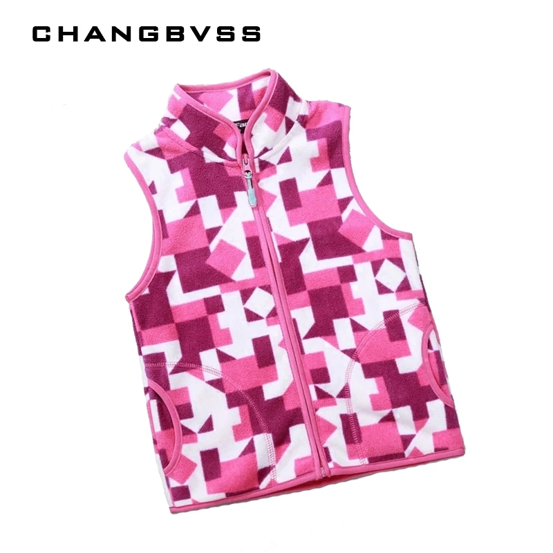 Chaleco Polar de primavera y otoño para niños, chaqueta mediana y pequeña para niños, chaleco sin mangas grueso de doble capa, chaleco cálido para niños y niñas - imagen 2