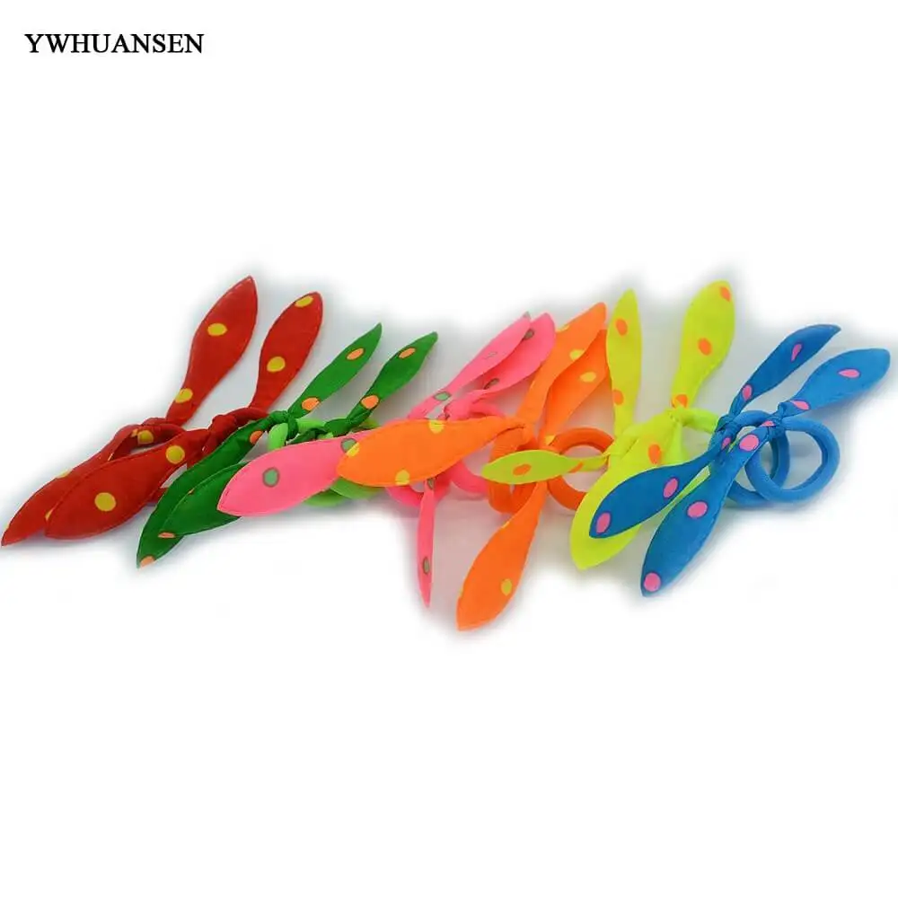 YWHUANSEN Scrunchy oreja de conejo bebé – banda elástica cabello - imagen 3