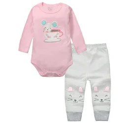 Conjunto bebé pelele y pantalón algodón estampado animal