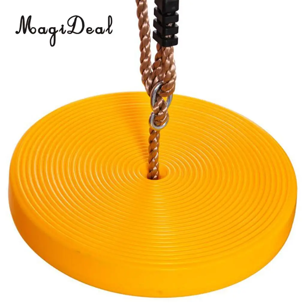 MagiDeal Safe Children Kids Outdoor Tree Hanging Disc Rope Swing Set for Garden Playground Camping Picnic Playing Toy 3Colors