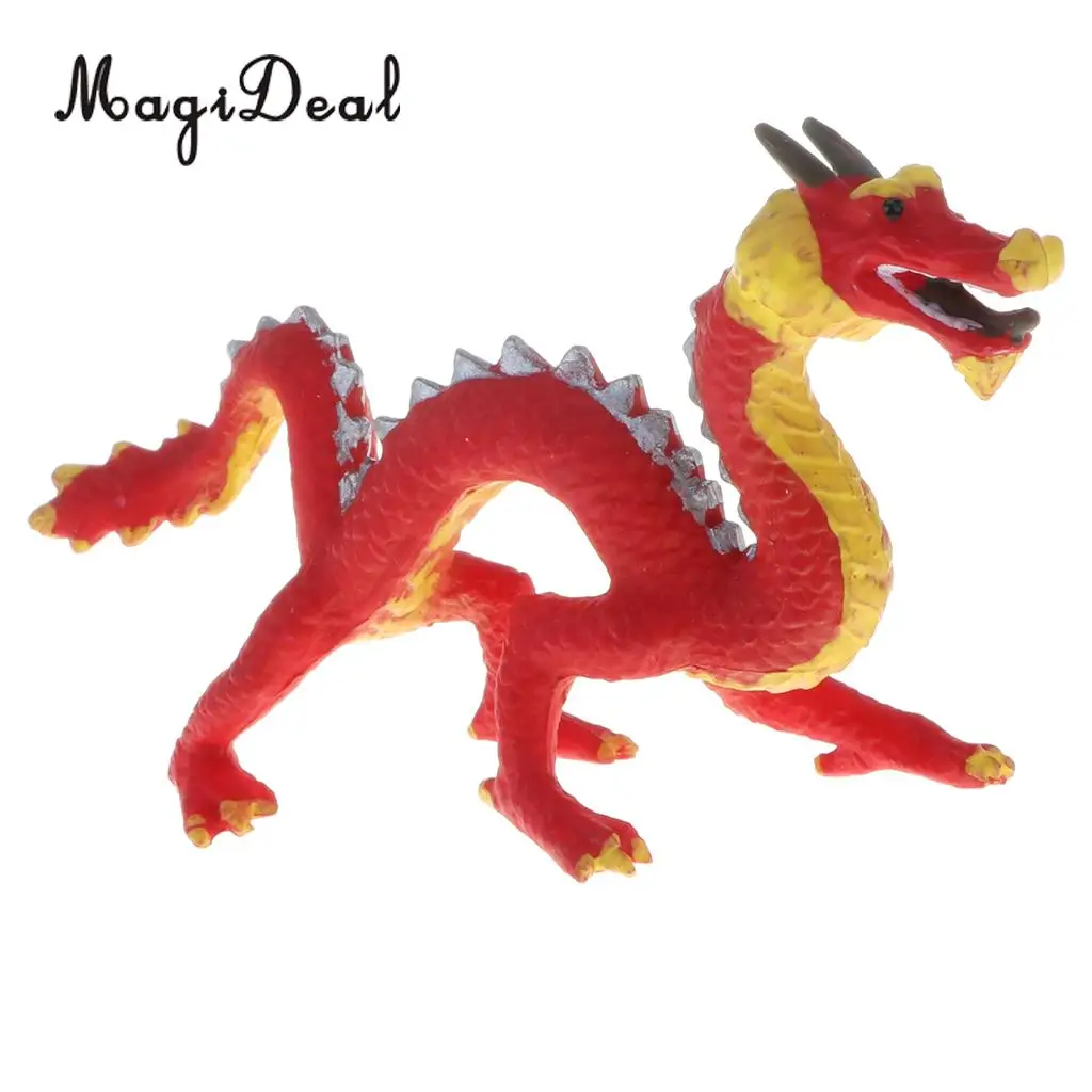 Lifelike Wildlife Animal Model Figure Nature Toys Educational Figurine Home Decor - Red Dragon