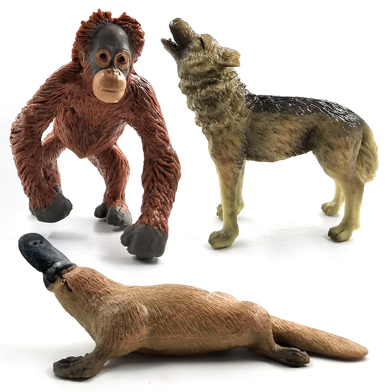 Avestruz suricata Okapi cisne lobo cocodrilo ornitorrinco ciervo modelo animal figura de cerdo decoración del hogar accesorios de decoración de jardín de hadas - imagen 3