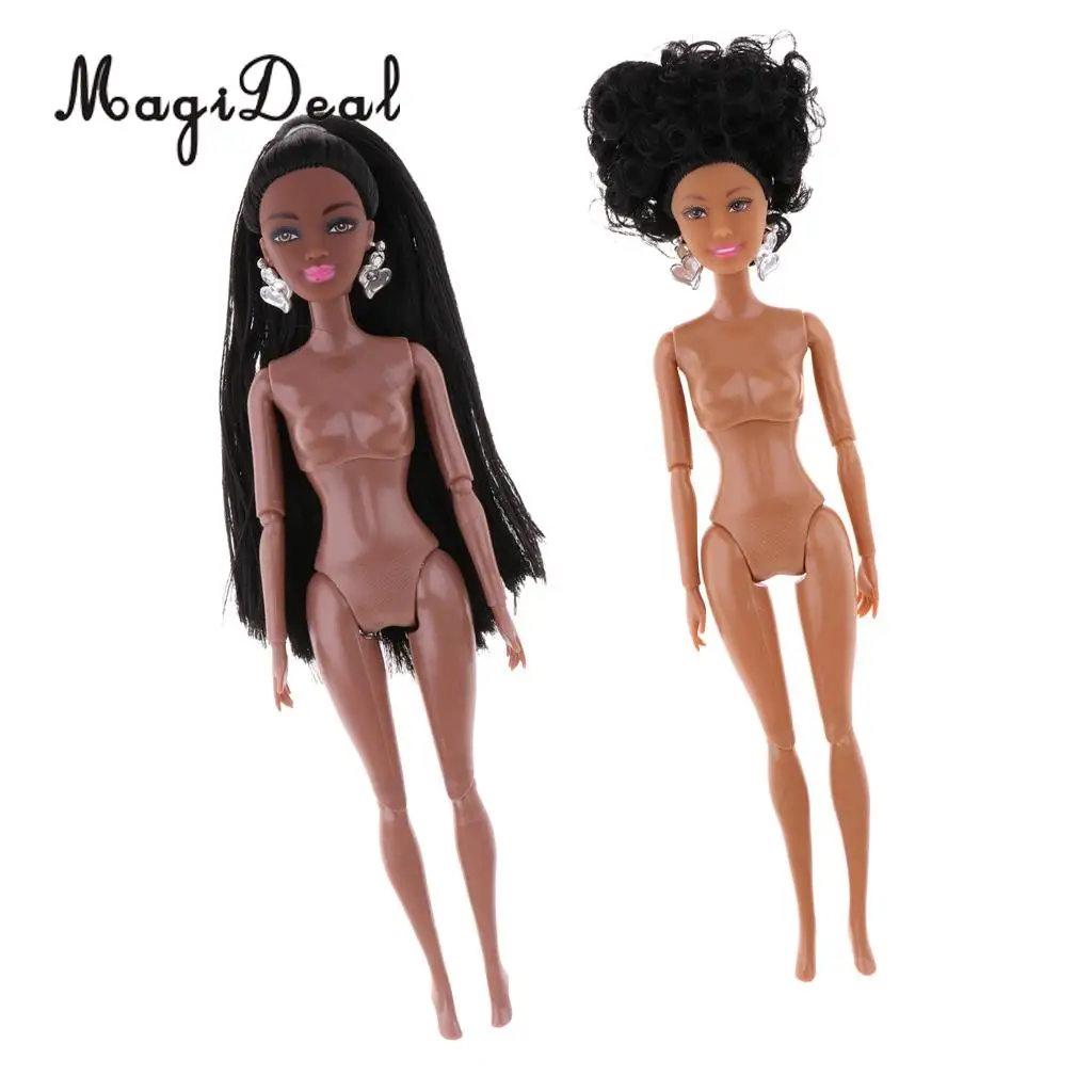 Polyarticular Turnable DIY African-American Doll Body For   Dolls 31cm