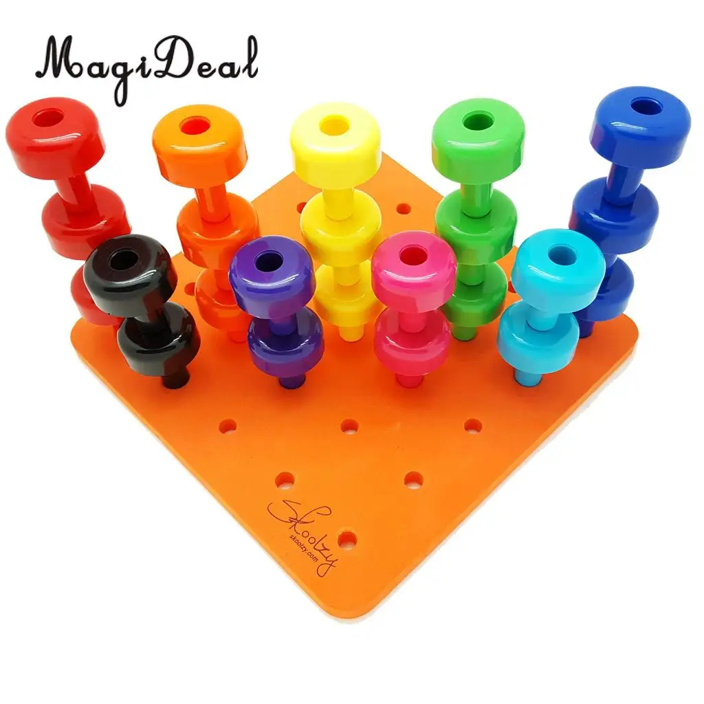 MagiDeal Plastic Sorting Pegboard Travel Toys Kids Child Play 30Pegs Color Recognition Game Learning for Baby Toddler Funny Gift