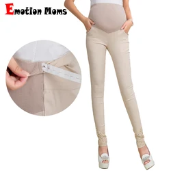 Leggings de Maternidad con Elasticidad Ajustable, Pantalones de Embarazo Casuales Cómodos de Cintura Alta, Elásticos y Suaves para Primavera y Otoño