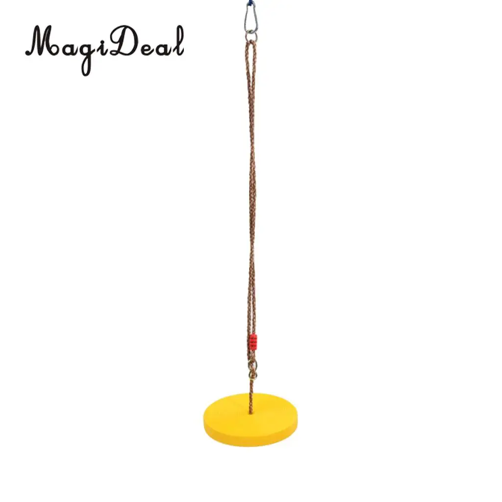 MagiDeal Safe Children Kids Outdoor Tree Hanging Disc Rope Swing Set for Garden Playground Camping Picnic Playing Toy 3Colors
