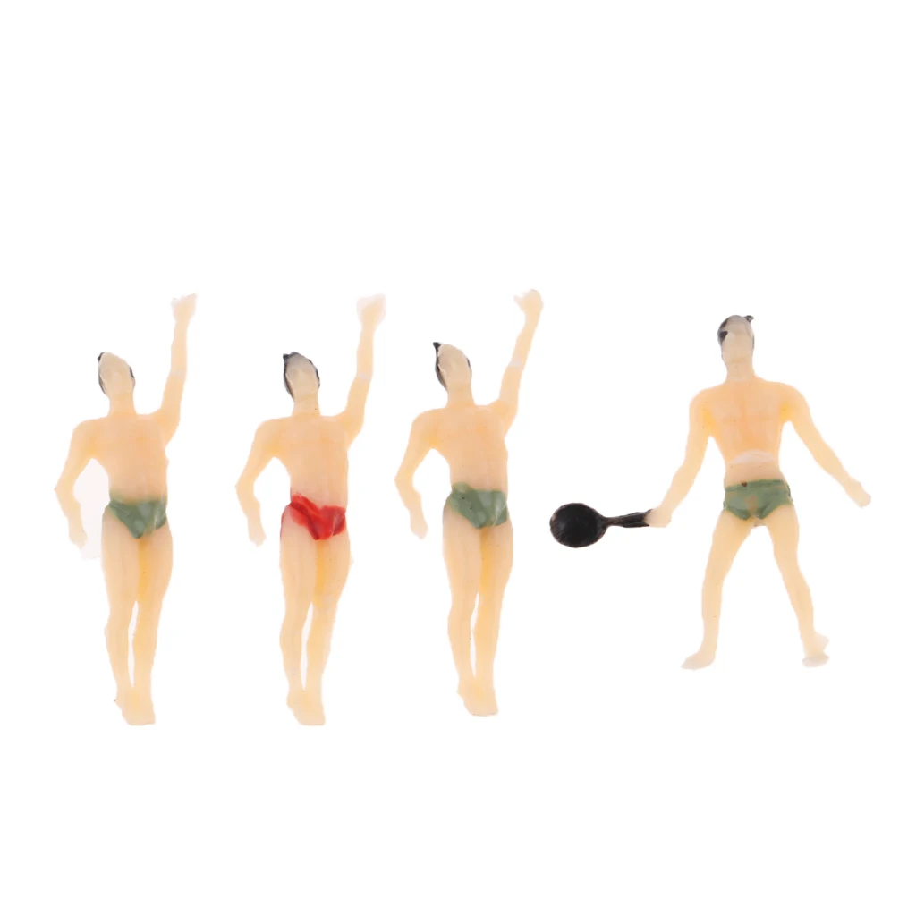 20 Pieces N Scale 1:150 Painted Model Figures People Swimmer