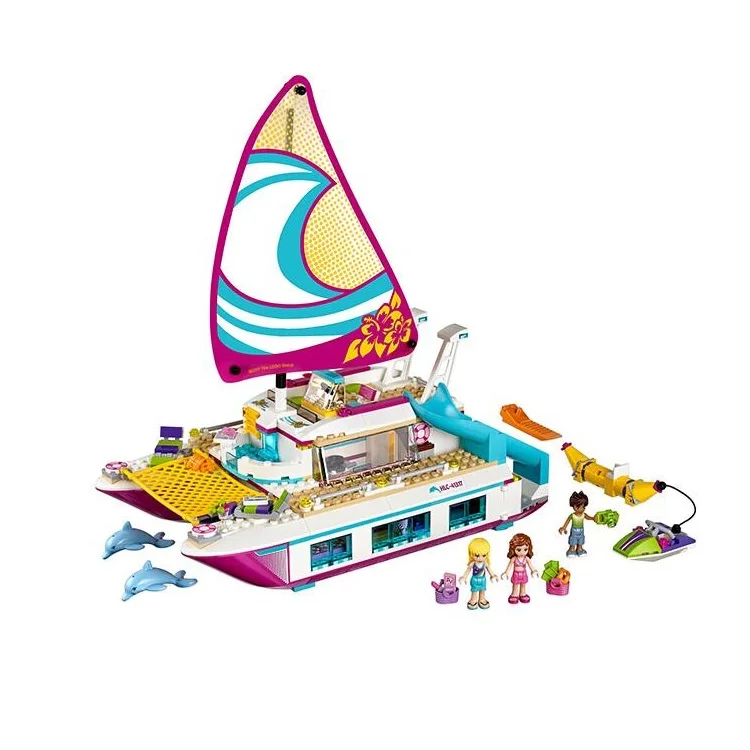 Lepin-01038-Friends-Girl-Series-651pcs-Building-Blocks-toys-Sunshine-Catamaran-kids-Bricks-toy-girl-gifts