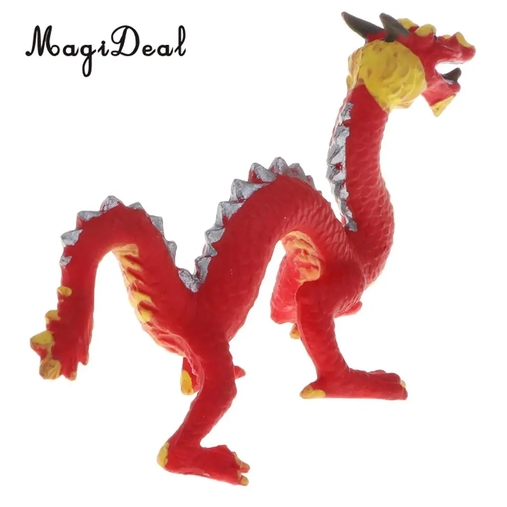 Lifelike Wildlife Animal Model Figure Nature Toys Educational Figurine Home Decor - Red Dragon