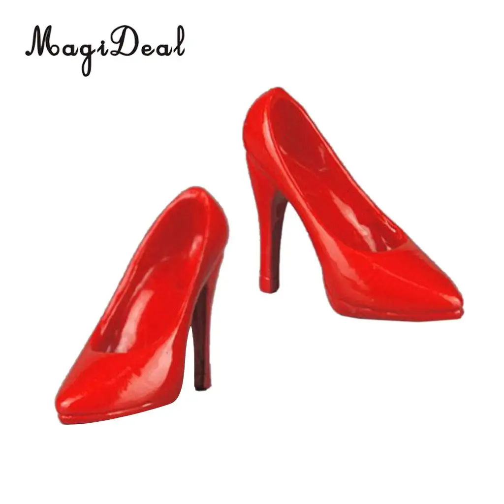 MagiDeal Fashion 1Pair 1/6 Scale Plastic High Heeled Shoes For 12 Inch Female Figures Body Models Party Show Stage Acce Gifts