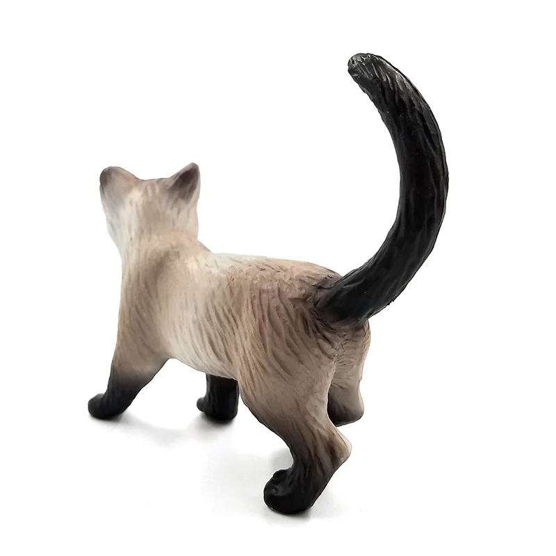 Figura de simulación de Mini gato, modelo de animal bonsái, decoración del hogar, accesorios de decoración de jardín de hadas en miniatura, estatua moderna - imagen 4