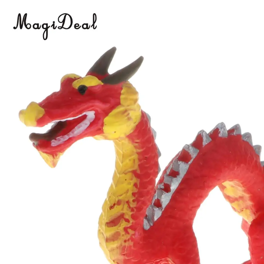 Lifelike Wildlife Animal Model Figure Nature Toys Educational Figurine Home Decor - Red Dragon