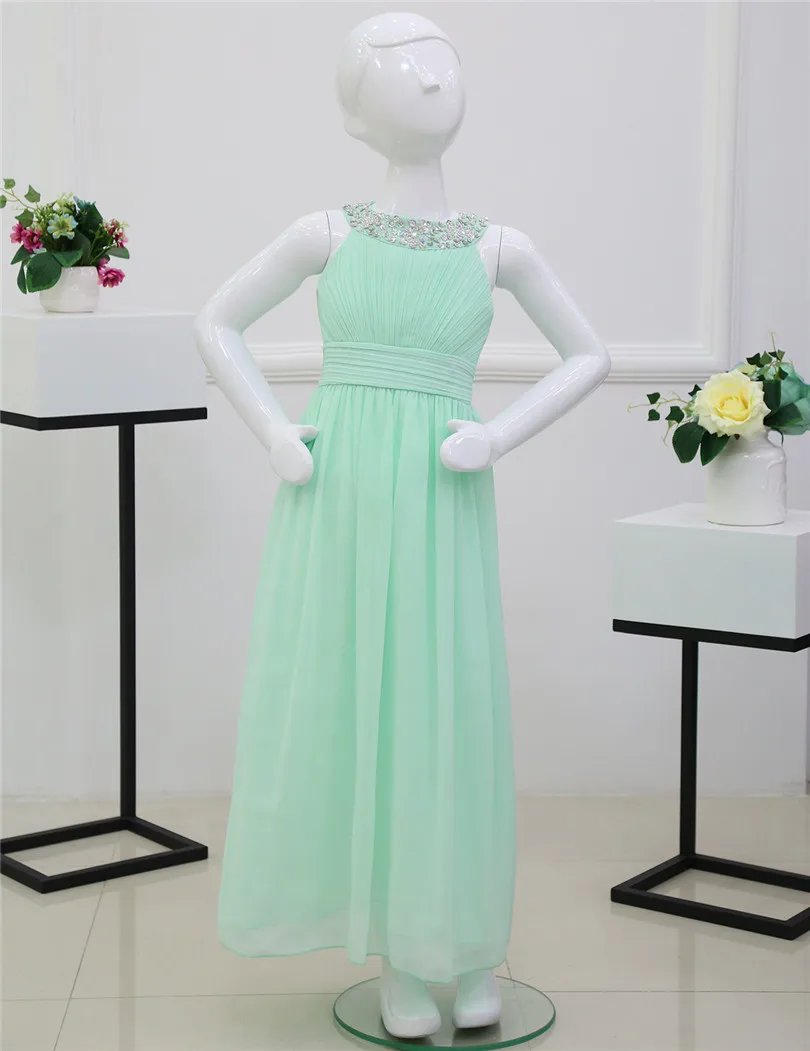 Vestido de fiesta Formal con flores bordadas para niñas de 4 a 14 años, vestido de fiesta de graduación, princesa, dama de honor, boda, vestido tutú de primera comunión para niños - imagen 3