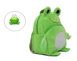 Frog-Mini mochila escolar para bebé – Felpa suave y divertida