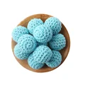 Blue Crochet Beads