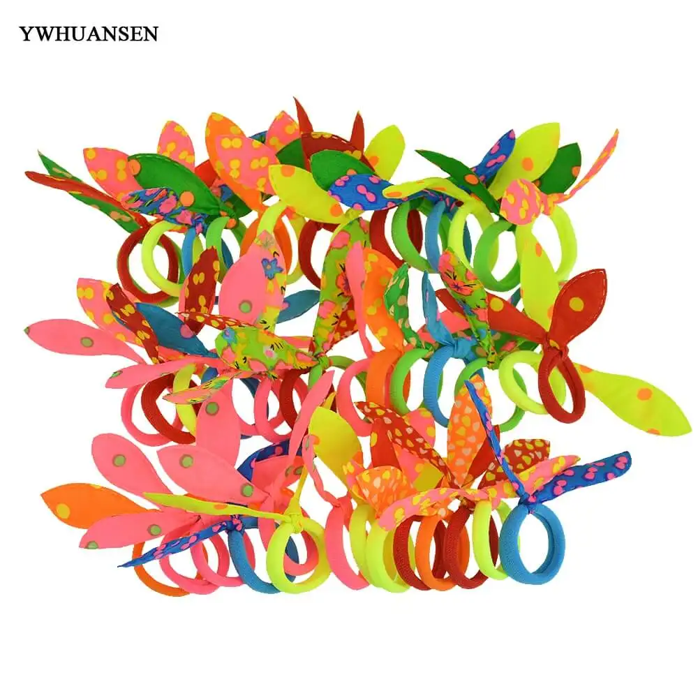 YWHUANSEN Scrunchy oreja de conejo bebé – banda elástica cabello