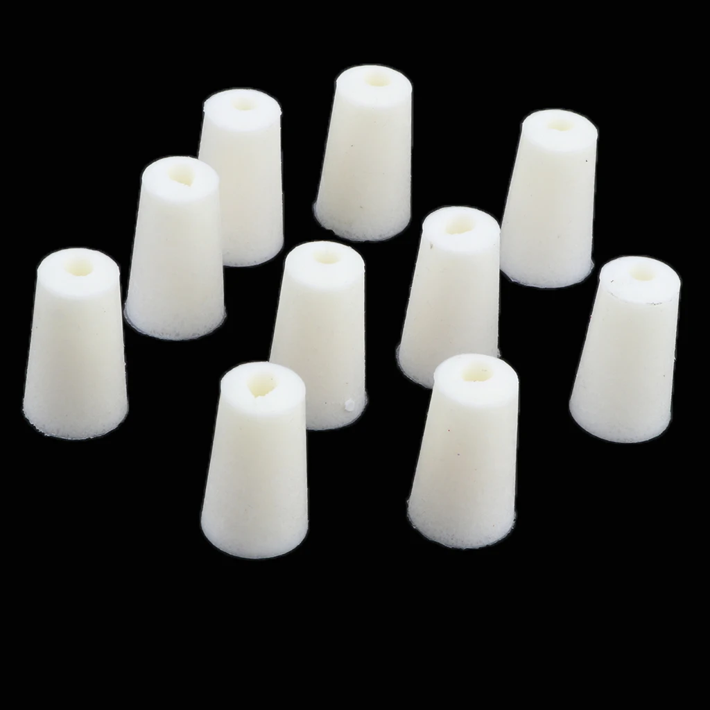 10 Pieces Rubber Stopper Lab Tapered Plugs for Flask Test Tubes 10-14mm