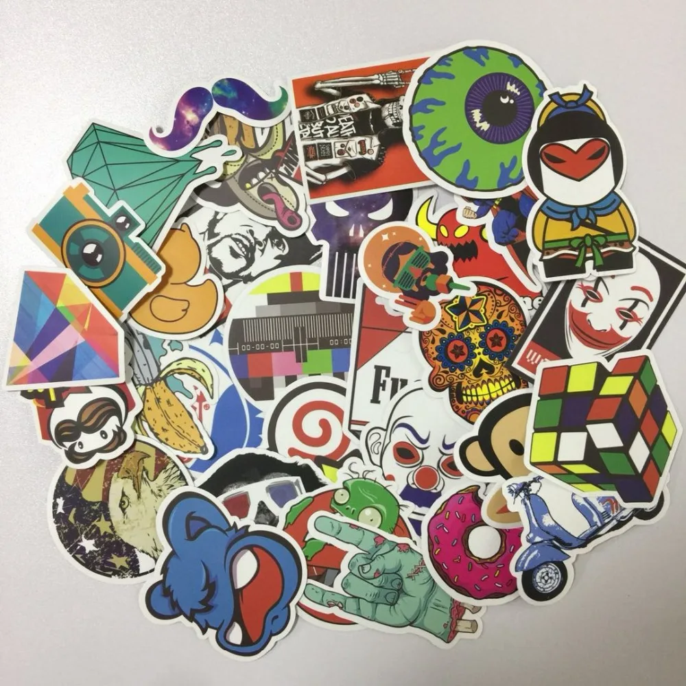 Pegatinas infantiles impermeables para portátil, bicicleta y casco