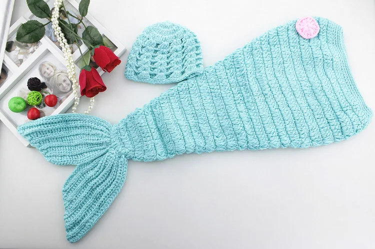 Handmade-Newborn-Photography-Props-Crochet-Infant-Cute-Baby-Hat-Costume-Set-Animal-Mint-Mermaid-Kids-Clothing-Accessories-07