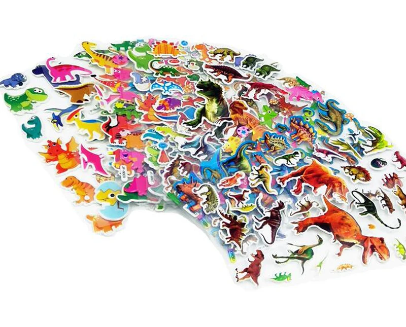 40 hojas de coches de dibujos animados, aviones, animales, princesa, pegatinas DIY, juguetes, álbum de recortes de PVC para niños, diario, cuaderno, decoración, regalos - imagen 3