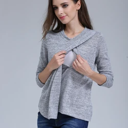 Camiseta de maternidad para lactancia manga larga – Ideal otoño invierno