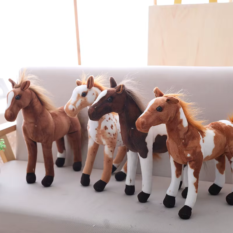 Juguete de peluche caballo realista – Regalo cumpleaños infantil - imagen 2