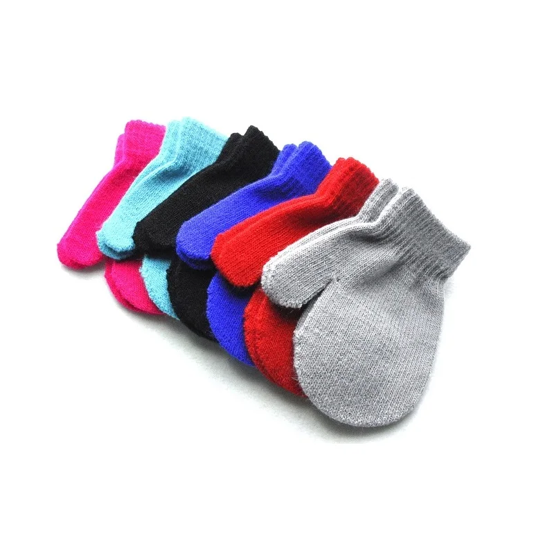 Guantes de punto para niños y niñas, manoplas de dedo completo, cuerda cálida, invierno, 1 a 4 años, TS168 - imagen 5