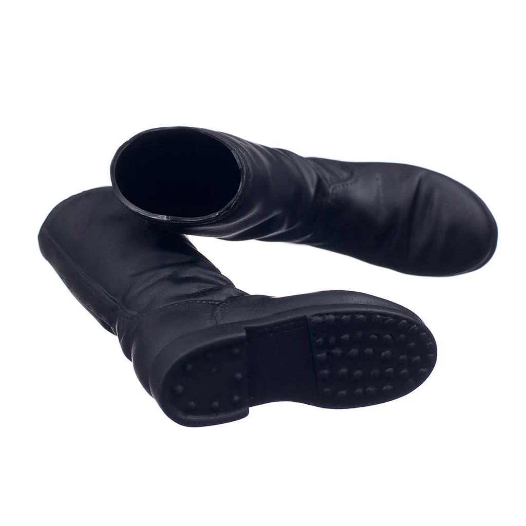 Botas largas planas con espalda a escala 1/6, accesorios para zapatos de 12 pulgadas, figura de Acción Femenina, cuerpo, regalos para niños