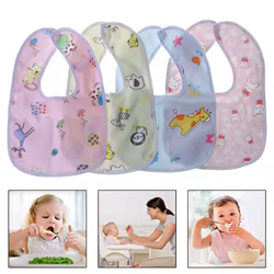 Babero impermeable de dibujos animados para bebé, Bandana con hebilla, toalla de Saliva para eructar, delantal de alimentación para niños y niñas, suministros para niños