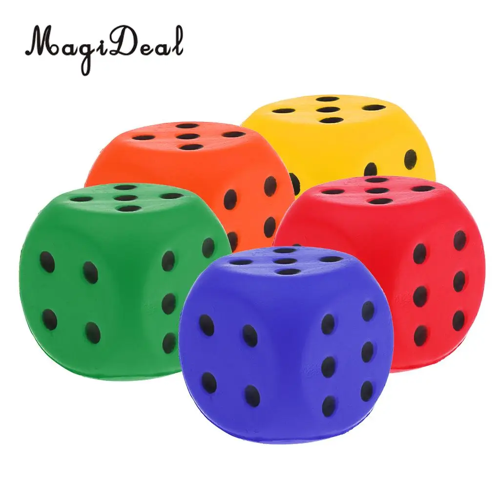 Sponge Dice Foam Dot Dice Playing Dice for Teaching Education Toy Green