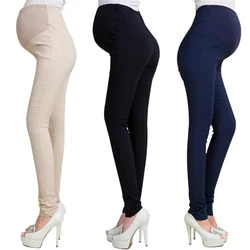 Pantalones maternidad capri elásticos cintura alta para embarazadas