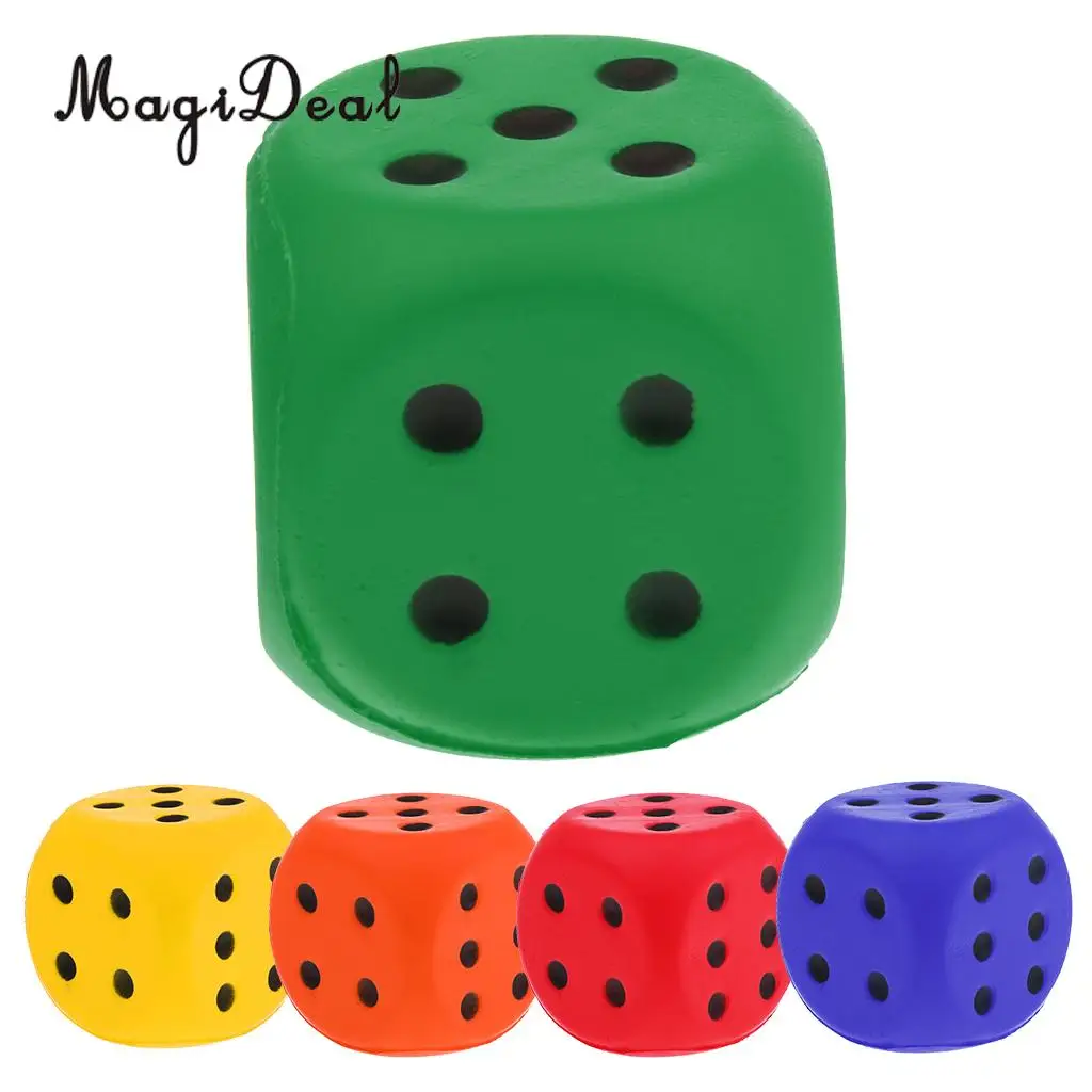 Sponge Dice Foam Dot Dice Playing Dice for Teaching Education Toy Green