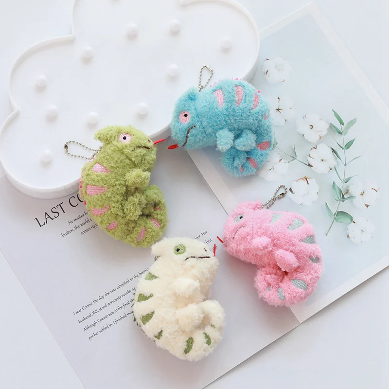 Llavero de peluche de camaleón – Colgante suave para niños