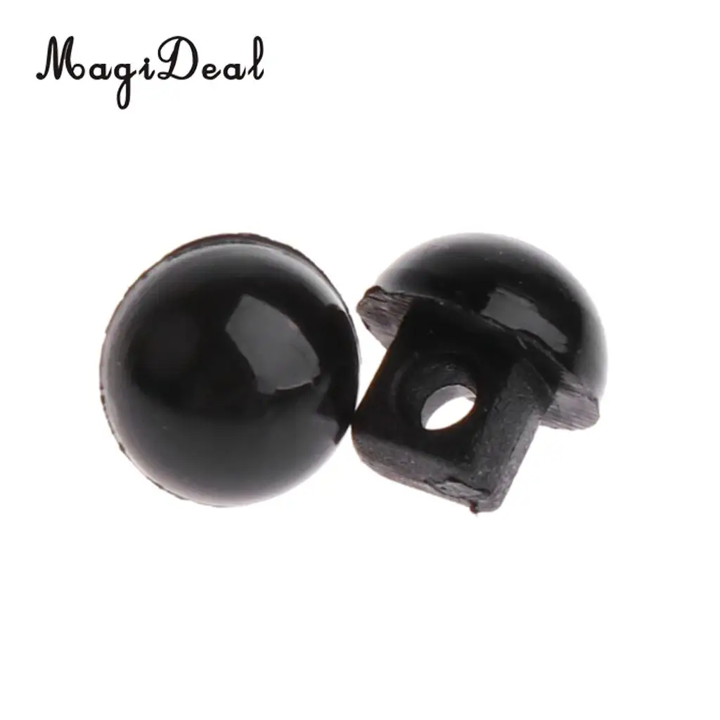 MagiDeal 100Pcs Black Mushroom Sewing Buttons for Clothes Doll Plush Animal Eyes Nose Making Decoration Kids Craft Toy 6mm