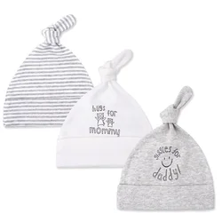 Gorros de algodón 100% para bebé recién nacido 0-6 meses