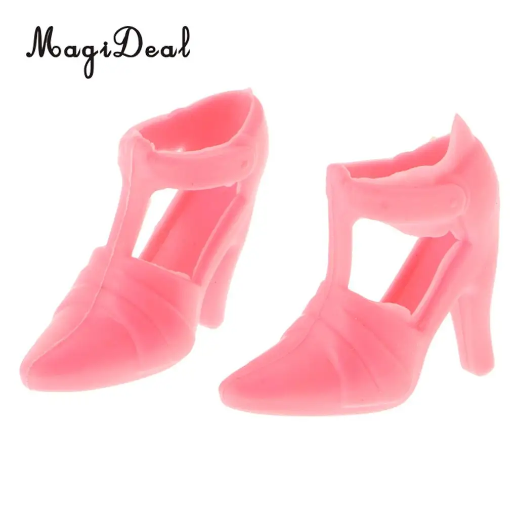 MagiDeal Fashion 12Pair/Lot PVC Trendy Multiple Styles High Heel Sandal Boots Shoes for Doll Daily Wear Girls Toy Birthday Gift
