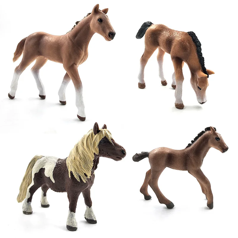 Modelo de Animal de simulación, Linda estatuilla de caballo, artesanía, figura de acción, decoración del hogar, accesorios de decoración de jardín de hadas en miniatura, estatua - imagen 4