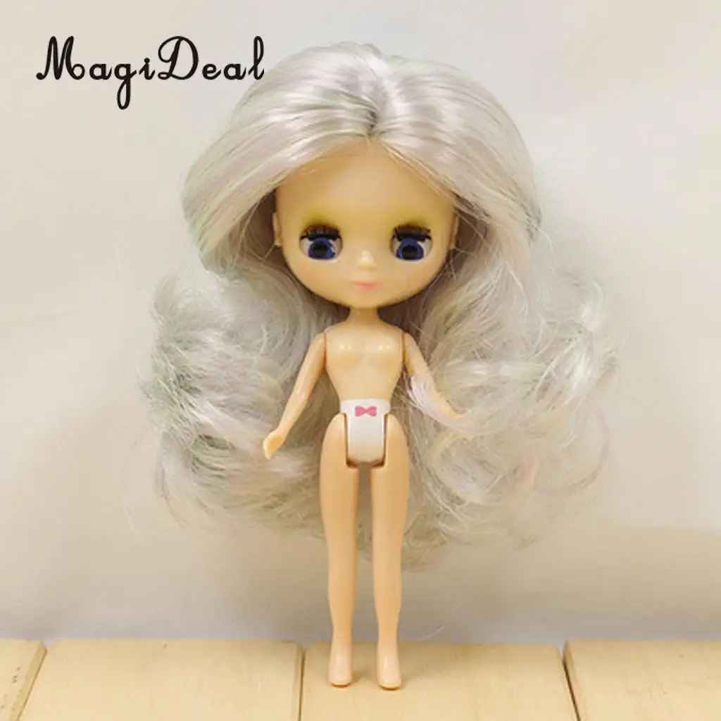 7.5cm Plastic Mini Doll Body for Petite Doll Custom DIY Accessories Kids Children Pretend Play Toy