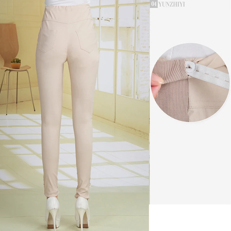 Pantalones maternidad capri elásticos cintura alta para embarazadas - imagen 4