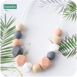 Collar dentición Bopoobo silicona – Diseño hexagonal para bebé