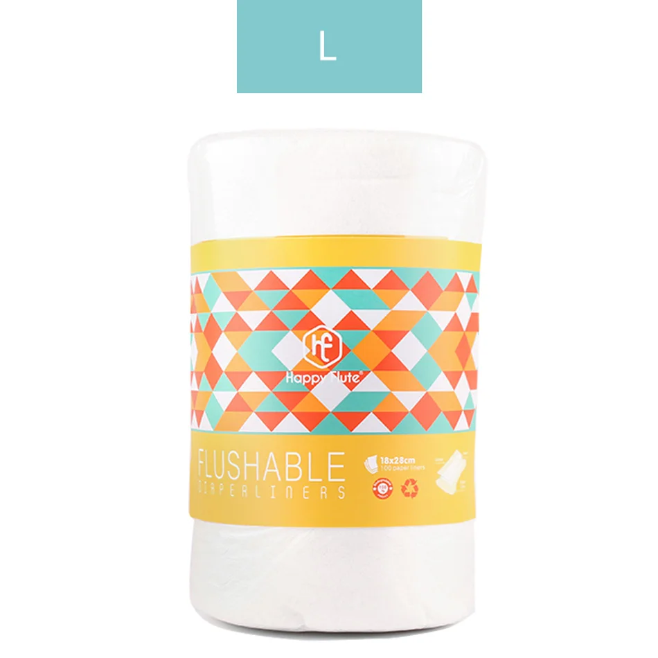 Happyflute Juego de 2 rollos 100% biodegradable y transpirable Forros para pañales fibra bambú tela - imagen 4