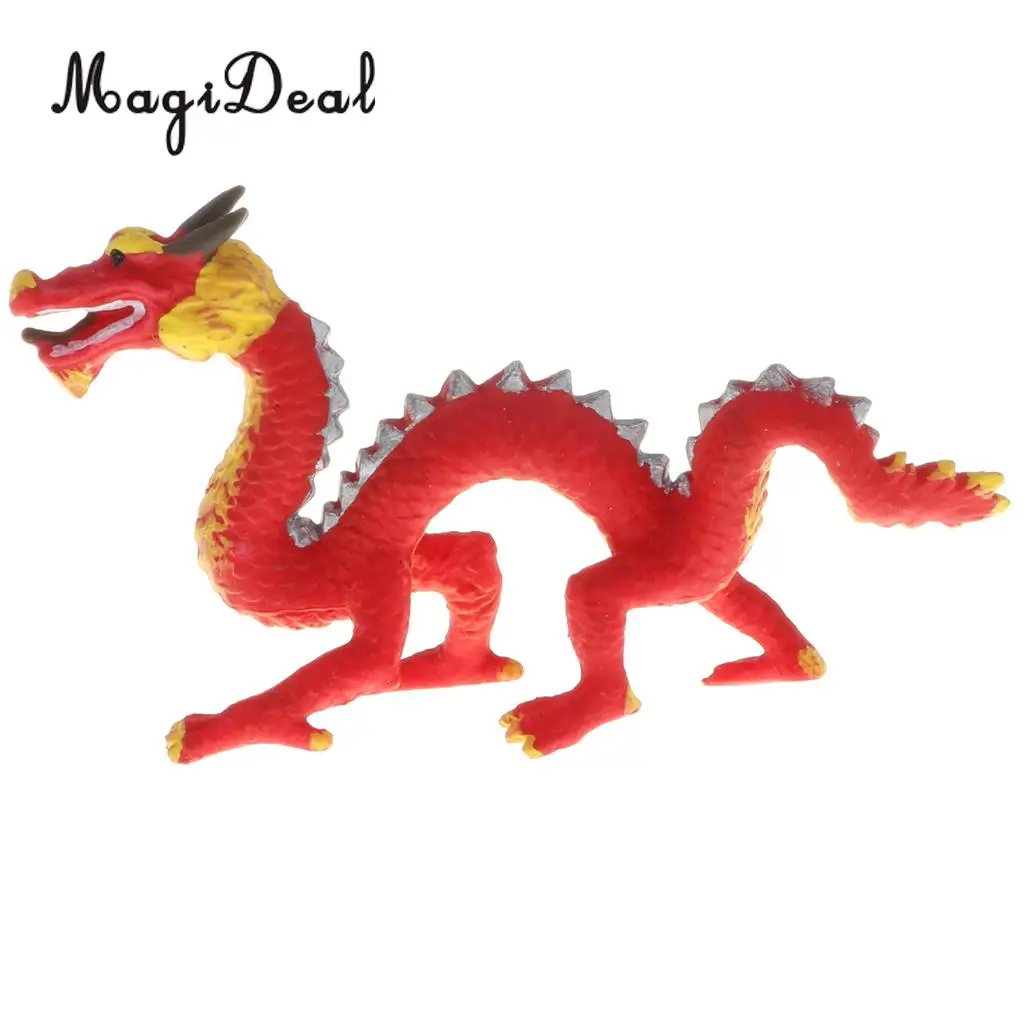 Lifelike Wildlife Animal Model Figure Nature Toys Educational Figurine Home Decor - Red Dragon