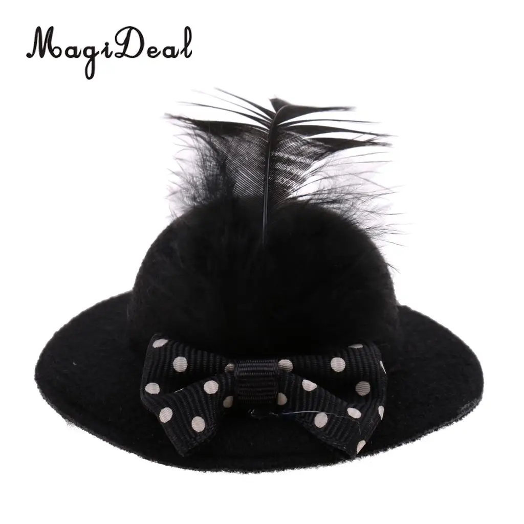 MagiDeal Fashion 1Pc New Vintage Bowler Doll Princess Hat Cap for 28-30cm Doll Model Cotume Clothes Accs 6Colors