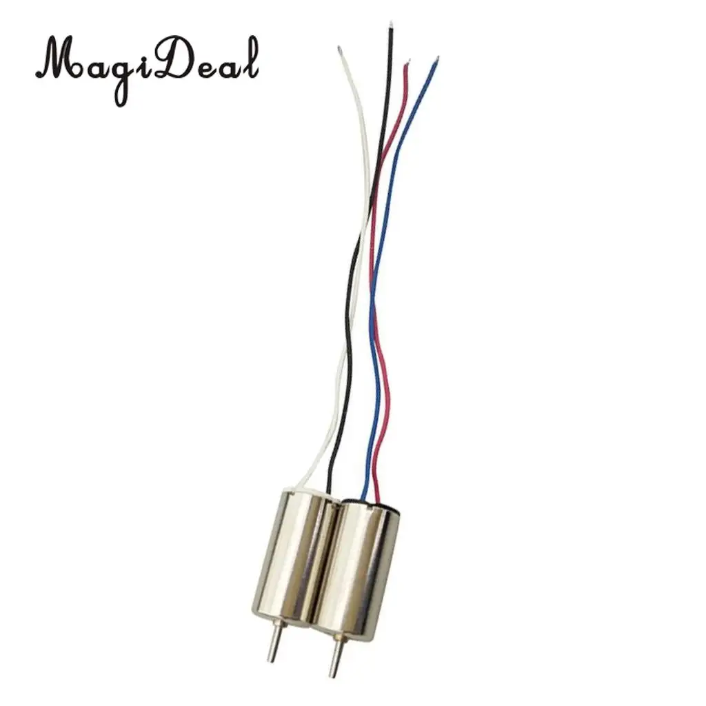 MagiDeal 1Pair Metal CW CCW Drone Motors for RC SYMA X22 X22W RC Quadcopter Drone Model Accessory 10x10x10mm