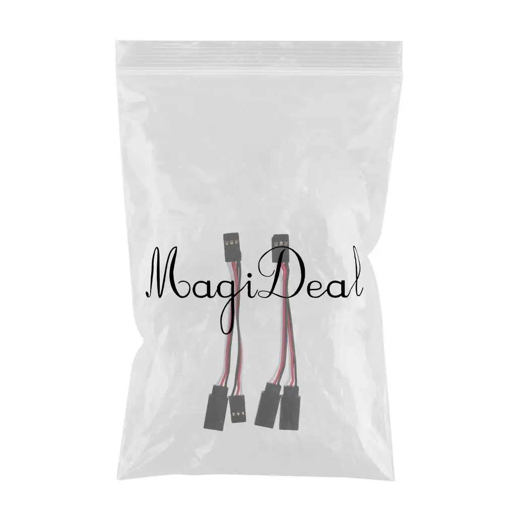 2pcs Servo Y Harness Leads Splitter Cable for JR/Spektrum/Hitec/Futaba Connector RC Models Airplane, 10cm