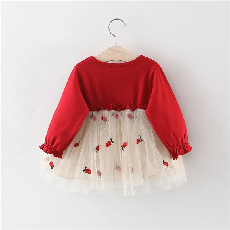 Lawadka-vestidos de encaje para bebé recién nacido, ropa de fiesta de primer cumpleaños, color rojo, 6M-3T, Primavera, 2024 - imagen 2